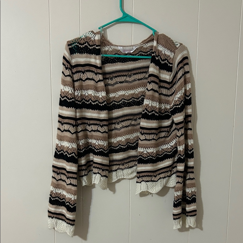 No Boundaries Multicolor Striped Sweater